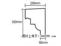 产品分解图型 - 檐口线，型号：SX311-YK-3，规格：230x310mm(3) - 周口三象EPS建材 zk.sx311.cc